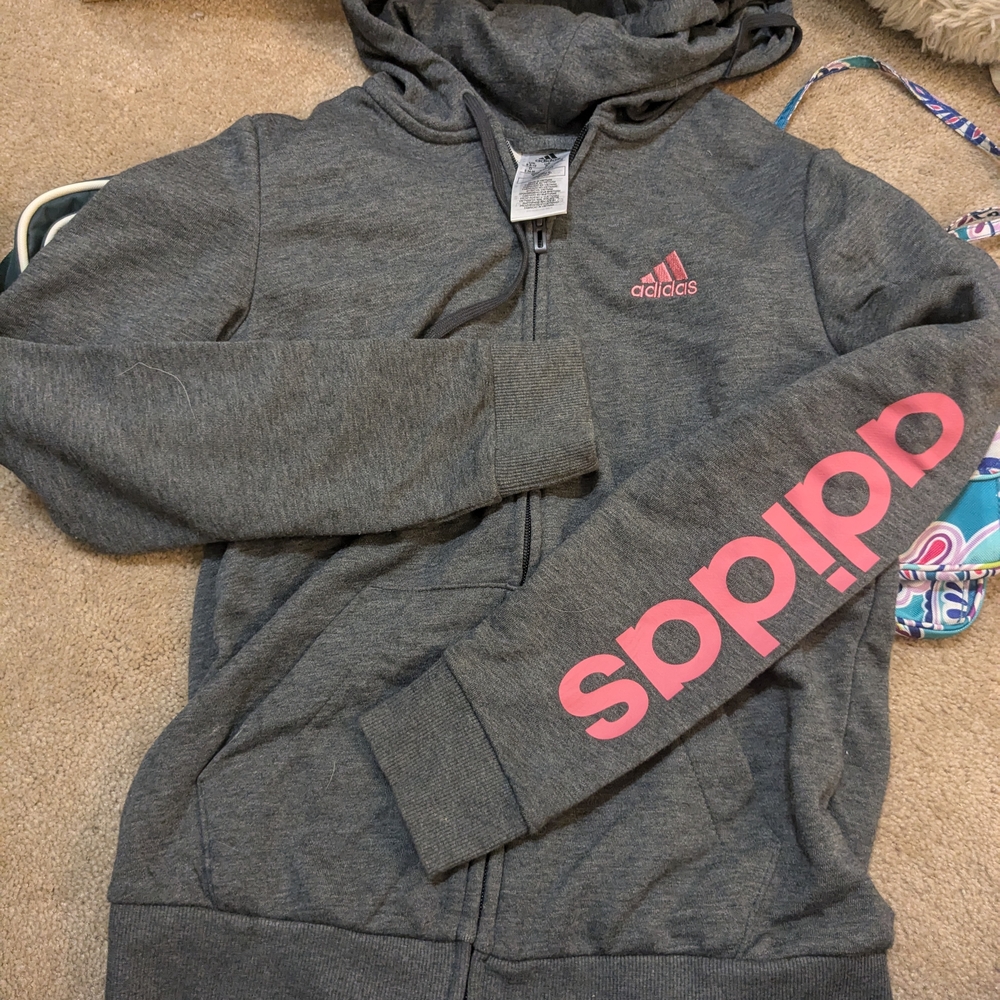 Adidas Kids Grey Hoodie